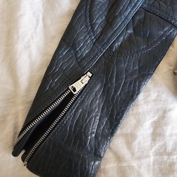 All Saints Pataya Biker leather jacket, medium - Picture 6 of 8